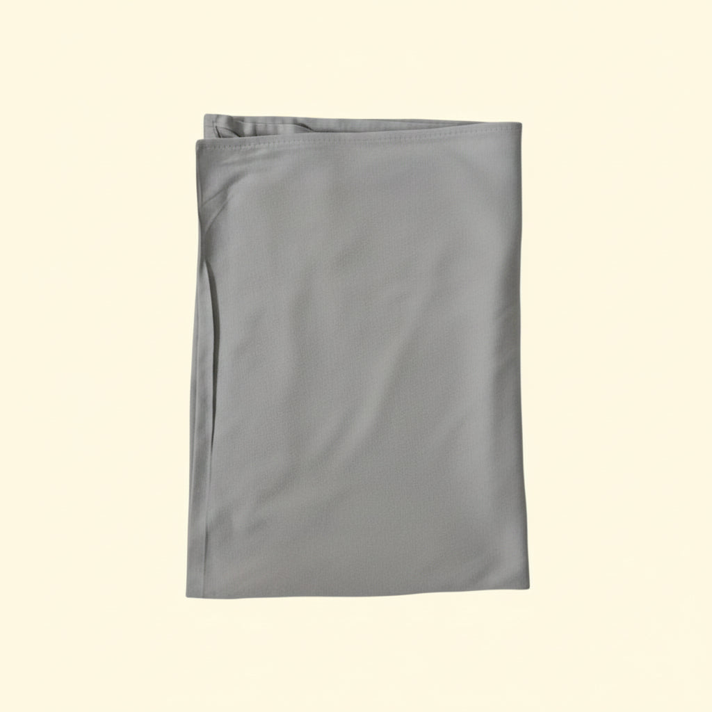 Soft jersey hijab in gray - comfortable everyday modest wear